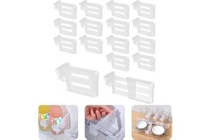 chausa 16 Pezzi Organizer Frigorifero Divisorio per Frigorifero Organizer Cucina Frigo per Frigorifero Organizzatori Regolabili,Fermabottiglie Frigorifero Divisore (Trasparente)