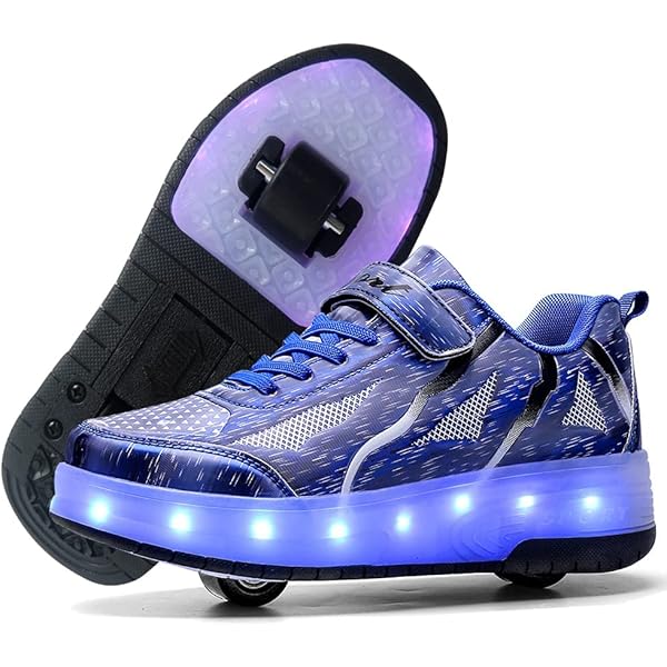 Go Kart CEIEOE Kids Roller Shoes Upgraded Wheels 16 LED Model