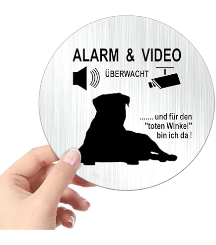 2 Stück Warnschilder "Vorsicht Hund" & "Videoüberwachung" – Reflektierendes Aluminium, 25x18 Cm, Wetterfest Für Garten & Haus