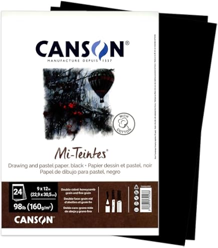 Sennelier La Carte Pastel Pads 40x60cm 12 Feuilles 6 Couleurs Assorties 360g/m²