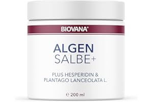 Biovana Algensalbe | zur Pflege, Erfrischung und Entspannung von geschwollenen und müden Beinen | PLUS Hesperidin | 200 ml (1x)