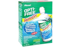 ‎ALCON Opti Free Replenish Kontaktlinsen-Pflegemittel, Vorratspackung 2 x 300 ml