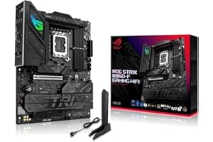 ASUS ROG Strix B860-F Gaming WiFi, Scheda Madre Intel ATX, 16+1+2+1 Fasi di Alimentazione, Slot DDR5, PCIe 5.0, Adatta per PC AI-Advanced, 4 Slot M.2, WiFi 7, AI Networking II, Aura Sync RGB, Nera