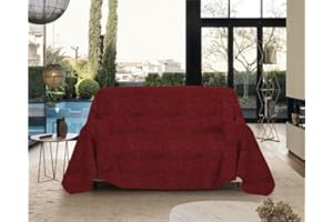 Luga TELO ARREDO MULTIUSO COPRITUTTO DIVANO FOULARD MATRIMONIALE 250x270cm (DTV-5 Bordeaux)