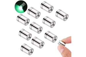 BTFO 10 Szt. Mini Lampki LED, Mini Diody LED do Domku dla Lalek Plastikowe Mini Lampki Elektryczne na Przyjecia Rzemioslo Dekoracyjne Akcesoria do Domku dla Lalek (Zielone Swiatlo)