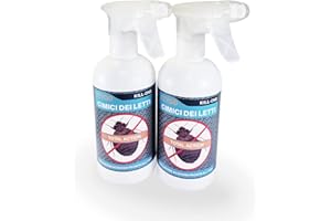 TZYGO Insetticida contro Cimici dei Letti Total Action - Protezione a Lungo Termine, Incolore e Inodore - Rispetta l'Ambiente, Sicuro ed Efficace - 2 Flaconi Nebulizzatori Spray 500ml