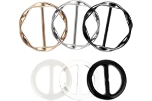WY LIGHTING LEVEL 6 Pezzi Clip Ad Anello per Sciarpa Fermagli Cravatta Ad Anello Magliette Da Donna Clip Cincher In Vita Camicie In Metallo Alla Moda Tenditore per Magliette Larghe Vestiti Sciarpa Fibbia