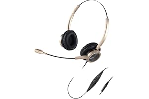 MAIRDI Casque Téléphone Portable avec Jack 3,5mm Stereo, Oreillette Ordinateur Smartphone Filaire avec Micro Anti-Bruit pour Bureau Centre d'appel PC Laptop iPhone Samsung Galaxy Huawei Android iPad Skype