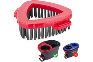 UOMYLEIR Scrub Brush Head for Vileda Mop, Spin Mop Scrub Brush Head for Mop and Buckets Sets, Triangle Hard Bristle Scrub Brush Replacement Head for Vileda Turbo Mop for Bathroom and Kitchen