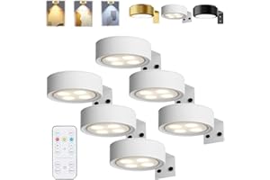 HItianya Picture Lights for Wall, Magnetic Painting Light, Luci per quadri senza fili, luci per poster con 3 temperature di colore e telecomando (Bianco*6PC, 3Color)