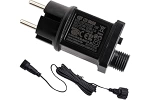 AIROADS 31 V 6W LED Power Supply,with Extension Cable IP44 LED Transformer Driver for Low Voltage LED Adapter for Christmas Lights, Fairy Lights