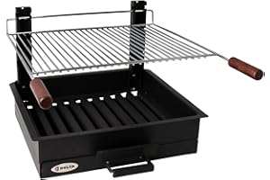 I LOVE BBQ - Barbecues à charbon, Barbecues encastrable 6/8 couverts - Ensemble grillades - Dimensions encastrement : 50 x 44cm