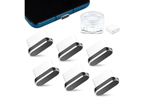Fanshiontide 6 Stück USB C Staubstecker Typ C Staubschutz Stöpsel Kompatibel mit Samsung Galaxy/OnePlus/Huawei, Metall USB C Schutzkappe für Meiste Typ C Ladeanschluss