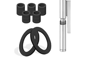 GYXCELC Fitschenringe Kunststoff Zimmertüren 60 Stück Unterlegscheiben Türscharnier 10 mm x 15 mm Montageringe Ohne Abriebspuren, 1mm 30 Pcs & 2mm 30 Pcs，Schwarz