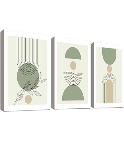 Quadro Decorativo Erba Di Pampa Boho - Set Di 2 Immagini - Pronto Da Appendere, Stampa Su Tela Non Tessuta, Made In Germany