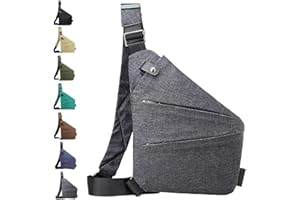 Kavjizy Unisex Anti Theft Sash Sling Crossbody Bag, Wander Plus Anti Theft Bag, Personal Flex Bag, Anti Theft Crossbody Bag Women, Waterproof Casual Anti Theft Sling Bag for Men/Women