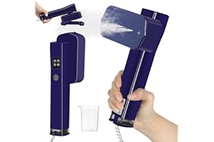 AFANEEP Tragbarer Dampfglätter, 2-in-1 Touchscreen Steamer Dampfglätter,1 Sekunde Faltenentfernung, 1200W Handdampfgarer mit 4 Dampfmodi, 100 ml Wassertank, Dampfbügeleisen für Unterwegs und Zu Hause(Schwarz)