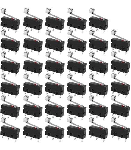 10 Micro-interrupteurs SPDT Avec Bras De Levier - 220V 5A - 3 Broches - Pour électronique, Automatisation, Prototypes - 2