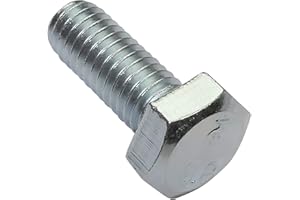 AERZETIX - C47302 - Lot de 100 Boulons M6x16 à tête Hexagonale Classe 8.8 DIN 933 - en Acier Zingué - filetage métrique à pas standard