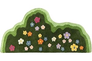 WAZUBC grön mossblad badrumsmatta, 60 x 120 cm tvättbar mjuk 3D mossmatta för badrum, sovrum, kök, vardagsrum