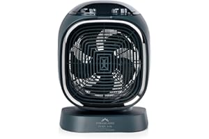 Dreamland Silent Power Pure Portable Fan Heater - Low Energy for Home Use, Quick Heat Up with 4 Heating Modes, Silent Space Heater, Energy Efficient Ionizer and Air-Purifying Heating Technology