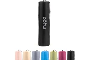 Myga Borsa da Trasporto per Tappetino da Yoga - Borsa per Tappetino da Yoga Pilates con Cinturini Regolabili per Impugnatura per Il Trasporto (Nero)(Standard)