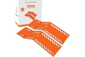 ‎PREISWERT & GUT Sandbleche Offroad 60 × 17,5 cm – Anfahrhilfe - Recovery Boards bis 3,0 t, Sandblätter rutschfest & stapelbar, Traktionshilfe für Auto, SUV, 4x4 & Wohnmobil, Sandbrett Camping-Bergungshilfe