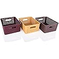 LEAWALL 3 Pieces Medium Size Multipurpose Storage Basket