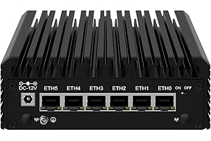 Micro Firewall Appliance, Mini PC, VPN, Router PC, Intel Core I3 N305, HUNSN RJ45, 6 x 2.5GbE I226-V, 2 x HDMI2.1, TF, Type-C, Barebone, NO RAM, NO Storage, NO System