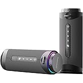 Tronsmart T7 Altavoz Portátil Bluetooth 5.3, Luces Led y Protección Agua IPX7, Graves Potentes con Sonido Stereo 360° de Alta
