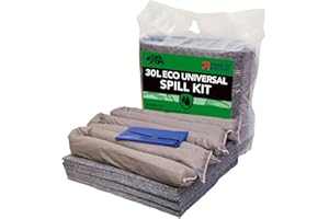 BearTOOLS Eco Spill Control Kit 30L Spills | Environmentally Friendly | 85% Recycled Natural Fibres | Reduce Carbon Footprint | Sustainable Absorbent Solution | UK Made Oils, Fuels, Adblue Spillages