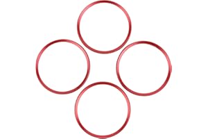 Car Hub Centric Rings, MoreChioce 4Pcs Aluminium Alloy Car Wheel Hub Centric Decorative Ring Car Accessories Compatible for Rav4Corolla CamryCrown,Red