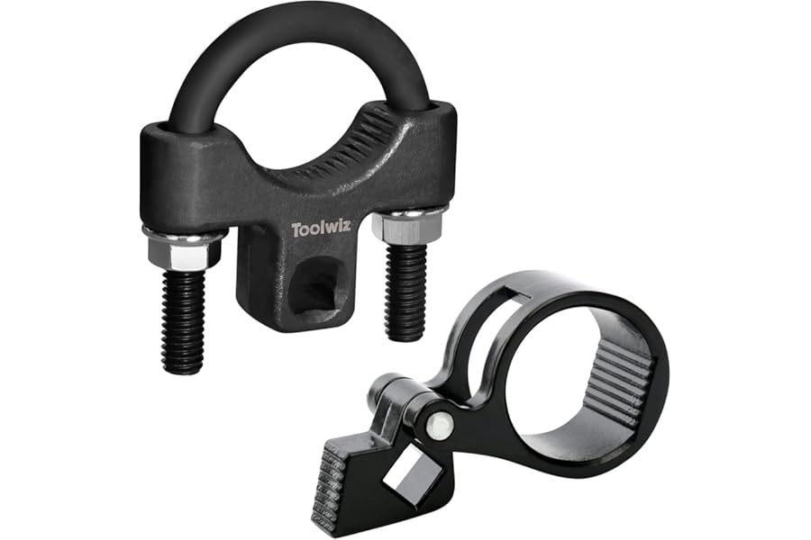 Toolwiz Inner Tie Rod Removal Tool Kit, 3/8'' Universal Low Profile Tool and Inner Tie Rod Hex Wrench Repair Remover 27-42mm End Wrench for 1/2" Square Drive, 2pcs for Most Cars Repair