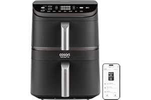 COSORI Air Fryer 10.8L Turbo Tower Pro Smart, Friteuse sans huile avec 100% en Céramique, Dual Blaze&Turbo Blaze,3 Niveaux Cuisson,7 Fonctions de Cuisson,68% d’Économie d’Énergie,300+ Recettes