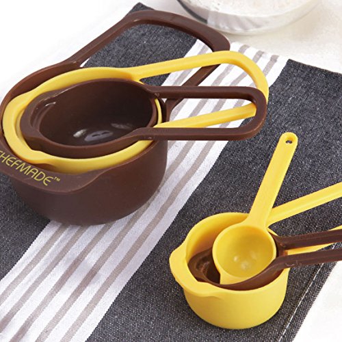 CAN_Deal Messbecher Cup Kochen Backen Messlöffel Tassen Kunststoff Messlöffel verschachtelte Mischen - 3