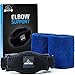 Produktbild Premium Elbow unterstützt Ständer mit 2 FREIEN Armbändern. Leicht zu tragen Neopren Kompression Pad medizinische Schmerzlinderung Druck Behandlung Strap für Tennis Elbow, Gewichtheben, Basketball, Golfspieler Arm, Tendinitis & Büro. Für Männer u. Frauen, eine Größe passt alle.