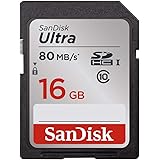 SanDisk Ultra SDHC I 16 GB bis zu 80 MB/Sek, Class 10 Speicherkarte [Standardverpackung]