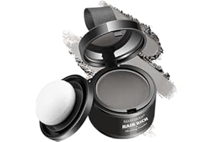 BELIKY GIRL Polvo para rayitas, Sombra para el cabello, Corrector para las raíces del cabello, Polvo para cubrir las sombras para el cabello, Uso para rellenar el cabello debilitado, gris
