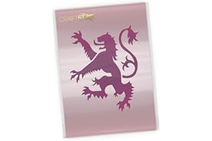 CraftStar Lion Rampant Stencil- Reuseable Mini or Small Royal Standard of Scotland Stencil