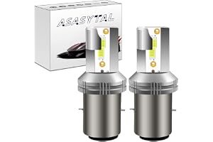 Asasytal S2 Ba20d LED-strålkastarlampa för motorcykel, 2500 LM 6500K xenonvit, DC12V/24V 20W helljus/halvljus +350% superstar
