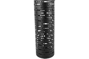 ELPRICO Okrągły Metalowy Stojak na Parasole do przedpokoju. Odporny na rdzę, wodoodporny. Pusta Konstrukcja, oszczędność miejsca. Mieści Małe i Duże Parasole. Czarny. Używaj w Wejściach,