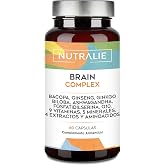 Nootropico Brain Complex - Memory and Concentration - Bacopa Monnieri | Ginkgo Biloba Choline Ginseng L-Tyrosine, Vitamins -