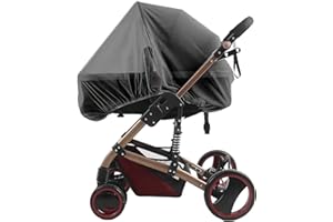 TSLRSA Zanzariera Passeggino Universale per Carrozzina,Accessori Per Passeggino,Seggiolino Auto, Letto Ombrello, Protezione Insetti per Neonati,Per Passeggini(Nero)