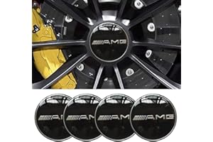DSFG 4pcs 56MM 2,2 ' 'Auto-Logo-Aufkleber mit Räderabdeckung mit zentraler Abdeckung ABS-Material (fit A Schwarz)