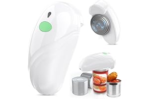 HUIJUKEJI Ouvre-boîte électrique, rechargeable et câble USB, ouvre-boîte automatique avec fonctionnement à une touche, sans danger pour toutes les tailles, gadget de cuisine pour personnes âgées, arthrite et