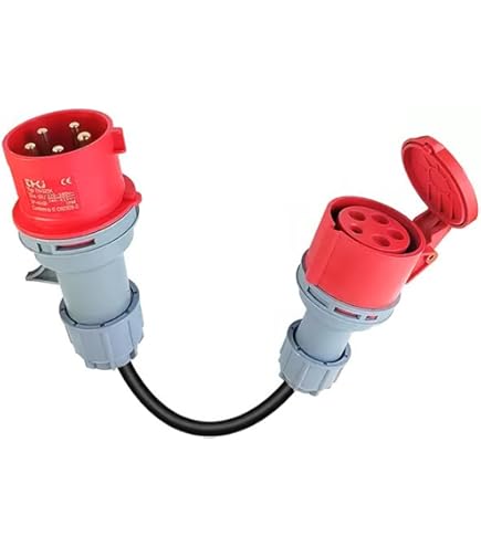CEE 3-fasen 32 A (22 kW), stekker naar 16 A (11 kW), koppelingsadapter CEE 3-fasen 32 A (22 kW), stekker naar 16 A (11 kW), koppelingsadapter