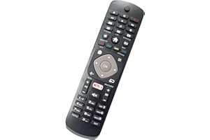 FOXRMT Sostituito Telecomando Philip TV,adatto per Telecomando Philip 4K UHD HDR Smart TV,con tasto Netflxi telecomando universale philip