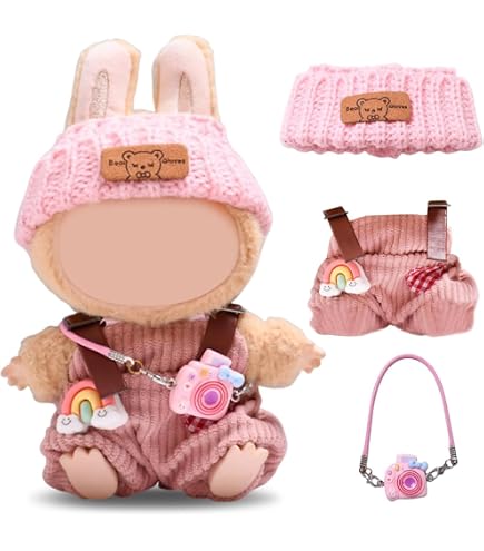 Vestiti Per Bambole Labubu 17 Cm - Set Pigiama Lusso Tema Notte, Outfit Elegante, Tessuto Elastico (Senza Bambola)