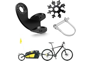 EMHTHME Attacco per Rimorchio Bicicletta, Rimorchio per Bambini per Biciclette, con 18 in 1 Snowflake Multi Tool, per Animali Domestici, Biciclette da Parco