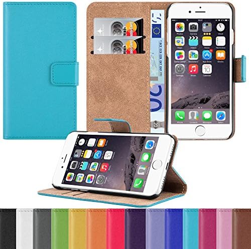 HANDYPELLE® Wallet Case for Apple iPhone 7 Plus in Turquoise - Book Style Wallet Flip Cover PU-Leather Bookstyle